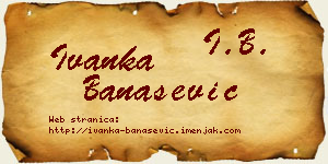 Ivanka Banašević vizit kartica